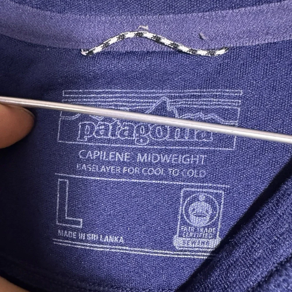 Patagonia Capilene Shirt Mens L Midweight Long Sleeve Crewneck Baselayer 44427